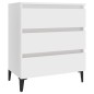 vidaXL Aparador de madera contrachapada blanco 60x35x69 cm vidaXL Aparador de madera contrachapada blanco 60x35x69 cm