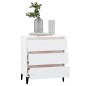 vidaXL Aparador de madera contrachapada blanco 60x35x69 cm vidaXL Aparador de madera contrachapada blanco 60x35x69 cm