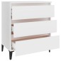 vidaXL Aparador de madera contrachapada blanco 60x35x69 cm vidaXL Aparador de madera contrachapada blanco 60x35x69 cm