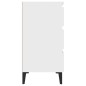 vidaXL Aparador de madera contrachapada blanco 60x35x69 cm vidaXL Aparador de madera contrachapada blanco 60x35x69 cm