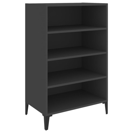 vidaXL Aparador de madera contrachapada gris 57x35x90 cm