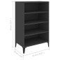 vidaXL Aparador de madera contrachapada gris 57x35x90 cm vidaXL Aparador de madera contrachapada gris 57x35x90 cm