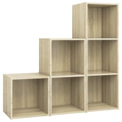 vidaXL Muebles de salón 3 piezas madera de ingeniería roble Sonoma