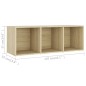 vidaXL Muebles de salón 3 piezas madera de ingeniería roble Sonoma