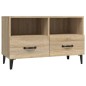 vidaXL Mueble para TV madera contrachapada roble ahumado 80x36x50 cm vidaXL Mueble para TV madera contrachapada roble ahumado 80x36x50 cm