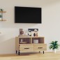 vidaXL Mueble para TV madera contrachapada roble ahumado 80x36x50 cm vidaXL Mueble para TV madera contrachapada roble ahumado 80x36x50 cm
