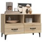 vidaXL Mueble para TV madera contrachapada roble ahumado 80x36x50 cm vidaXL Mueble para TV madera contrachapada roble ahumado 80x36x50 cm