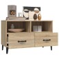 vidaXL Mueble para TV madera contrachapada roble ahumado 80x36x50 cm vidaXL Mueble para TV madera contrachapada roble ahumado 80x36x50 cm