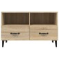 vidaXL Mueble para TV madera contrachapada roble ahumado 80x36x50 cm vidaXL Mueble para TV madera contrachapada roble ahumado 80x36x50 cm