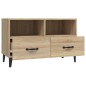 vidaXL Mueble para TV madera contrachapada roble ahumado 80x36x50 cm vidaXL Mueble para TV madera contrachapada roble ahumado 80x36x50 cm
