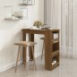 vidaXL Mesa alta con estante marrón roble 102x50x103,5 cm vidaXL Mesa alta con estante marrón roble 102x50x103,5 cm