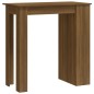 vidaXL Mesa alta con estante marrón roble 102x50x103,5 cm vidaXL Mesa alta con estante marrón roble 102x50x103,5 cm