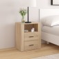 vidaXL Mesita de noche madera contrachapada roble sonoma 50x36x60 cm vidaXL Mesita de noche madera contrachapada roble sonoma 50x36x60 cm