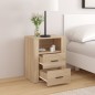 vidaXL Mesita de noche madera contrachapada roble sonoma 50x36x60 cm vidaXL Mesita de noche madera contrachapada roble sonoma 50x36x60 cm