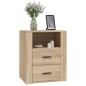 vidaXL Mesita de noche madera contrachapada roble sonoma 50x36x60 cm vidaXL Mesita de noche madera contrachapada roble sonoma 50x36x60 cm