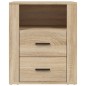 vidaXL Mesita de noche madera contrachapada roble sonoma 50x36x60 cm vidaXL Mesita de noche madera contrachapada roble sonoma 50x36x60 cm