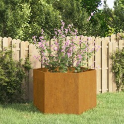 vidaXL Jardinera de acero corten oxidado 60x60x45 cm