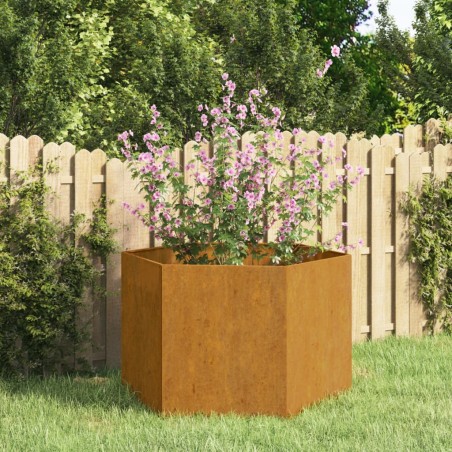 vidaXL Jardinera de acero corten oxidado 60x60x45 cm