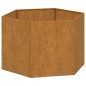 vidaXL Jardinera de acero corten oxidado 60x60x45 cm