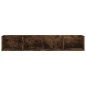 vidaXL Estante de pared para CD madera color roble ahumado 100x18x18cm vidaXL Estante de pared para CD madera color roble ahumado 100x18x18cm
