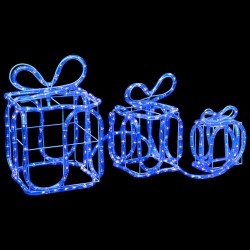 vidaXL Cajas de regalo adorno navideño 180 LED interior y exterior 