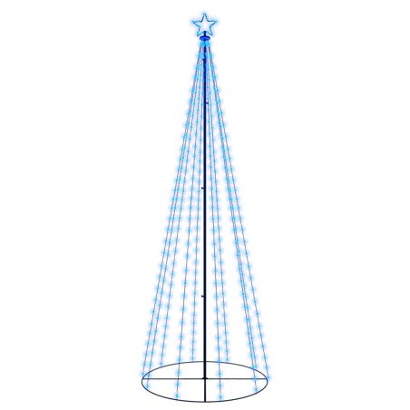 vidaXL Árbol de Navidad cónico 310 LED azul 100x300 cm
