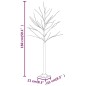 vidaXL Abedul artificial blanco con 72 LEDs blanco cálido 150 cm vidaXL Abedul artificial blanco con 72 LEDs blanco cálido 150 cm