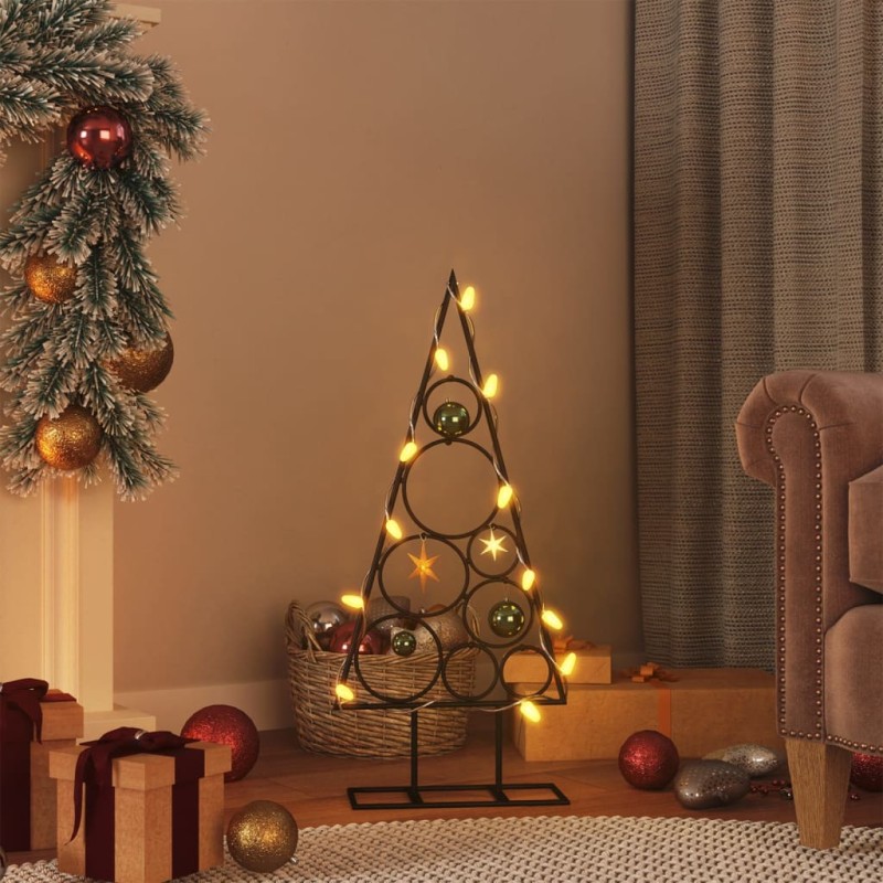 vidaXL Árbol de Navidad para decoración metal negro 60 cm vidaXL Árbol de Navidad para decoración metal negro 60 cm