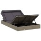 vidaXL Tumbona 2 personas toldo plegable ratán PE gris 213x118x97 cm vidaXL Tumbona 2 personas toldo plegable ratán PE gris 213x118x97 cm