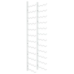 vidaXL Botellero de pared para 36 botellas hierro blanco