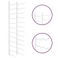 vidaXL Botellero de pared para 36 botellas hierro blanco vidaXL Botellero de pared para 36 botellas hierro blanco
