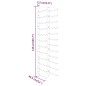 vidaXL Botellero de pared para 36 botellas hierro blanco vidaXL Botellero de pared para 36 botellas hierro blanco