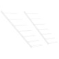 vidaXL Botellero de pared para 7 botellas 2 unidades metal blanco vidaXL Botellero de pared para 7 botellas 2 unidades metal blanco