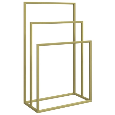 vidaXL Toallero de pie de hierro dorado 48x24x79 cm