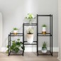 vidaXL Soporte para flores de hierro negro 83x25x80 cm vidaXL Soporte para flores de hierro negro 83x25x80 cm