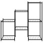 vidaXL Soporte para flores de hierro negro 83x25x80 cm vidaXL Soporte para flores de hierro negro 83x25x80 cm