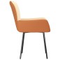 vidaXL Sillas de comedor 2 unidades cuero sintético y tela color crema