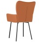 vidaXL Sillas de comedor 2 unidades cuero sintético y tela color crema