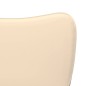 vidaXL Sillas de comedor 2 unidades cuero sintético y tela color crema