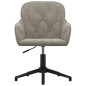vidaXL Silla de oficina giratoria de terciopelo gris claro vidaXL Silla de oficina giratoria de terciopelo gris claro