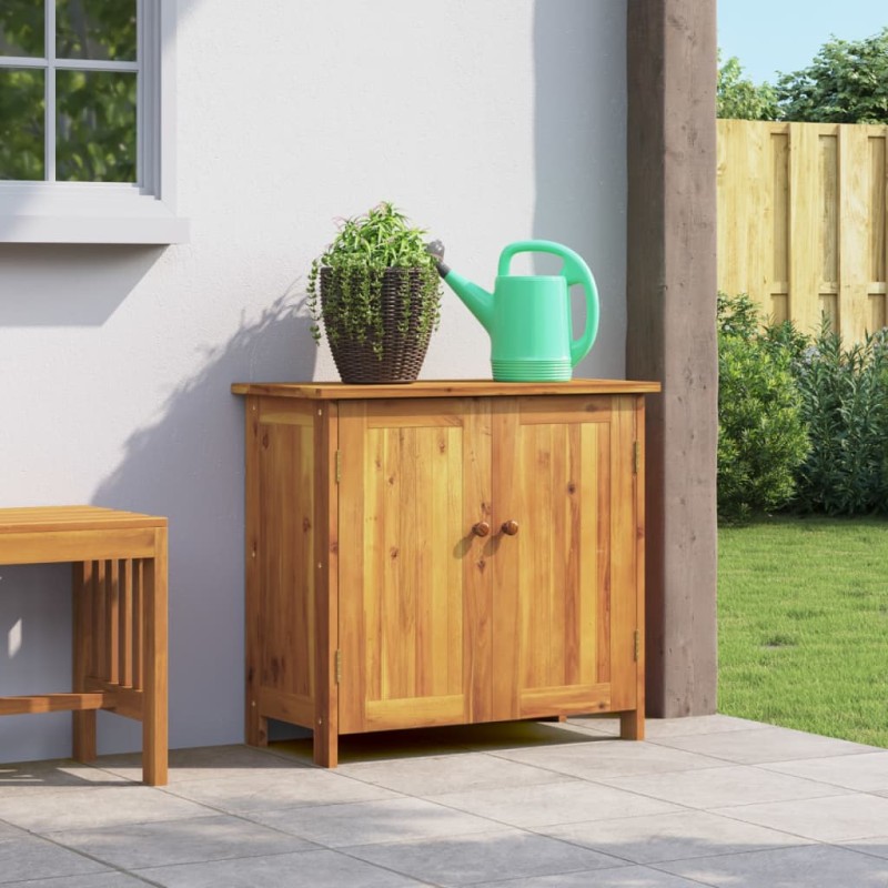 vidaXL Armario de jardín madera maciza de acacia 75x35x70 cm vidaXL Armario de jardín madera maciza de acacia 75x35x70 cm