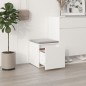 vidaXL Cajón taburete madera contrachapada blanco 40,5x40x40 cm vidaXL Cajón taburete madera contrachapada blanco 40,5x40x40 cm