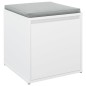 vidaXL Cajón taburete madera contrachapada blanco 40,5x40x40 cm vidaXL Cajón taburete madera contrachapada blanco 40,5x40x40 cm