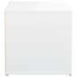 vidaXL Cajón taburete madera contrachapada blanco 40,5x40x40 cm vidaXL Cajón taburete madera contrachapada blanco 40,5x40x40 cm