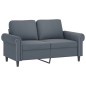 vidaXL Sofá de 2 plazas de terciopelo gris oscuro 120 cm vidaXL Sofá de 2 plazas de terciopelo gris oscuro 120 cm
