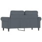 vidaXL Sofá de 2 plazas de terciopelo gris oscuro 120 cm vidaXL Sofá de 2 plazas de terciopelo gris oscuro 120 cm