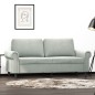 vidaXL Sofá de 2 plazas de terciopelo gris claro 140 cm vidaXL Sofá de 2 plazas de terciopelo gris claro 140 cm