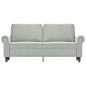vidaXL Sofá de 2 plazas de terciopelo gris claro 140 cm vidaXL Sofá de 2 plazas de terciopelo gris claro 140 cm