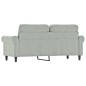 vidaXL Sofá de 2 plazas de terciopelo gris claro 140 cm vidaXL Sofá de 2 plazas de terciopelo gris claro 140 cm