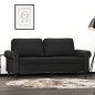 vidaXL Sofá de 2 plazas terciopelo negro 140 cm vidaXL Sofá de 2 plazas terciopelo negro 140 cm